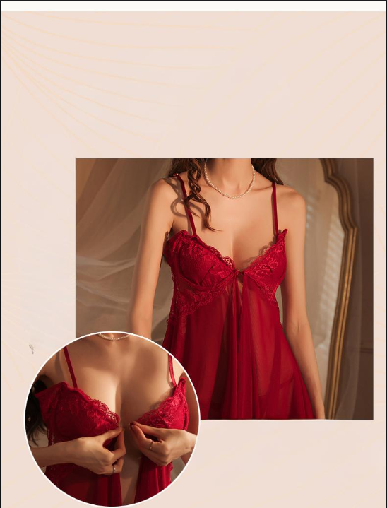 Damenbekleidung, große Größe, kleine Brust, Stahlstütze, geraffte Schlinge, kein Ausziehen nötig, sexy Pyjama, Versuchung, Leidenschaft, pure Lust, Anzug_voghion.com