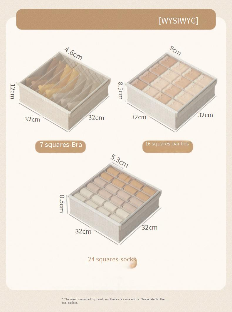Organizador de ropa interior 3 en 1: gran capacidad para guardar sujetadores, bragas y calcetines con tapa antipolvo (divisores ajustables, diseño transparente y apilable)_voghion.com