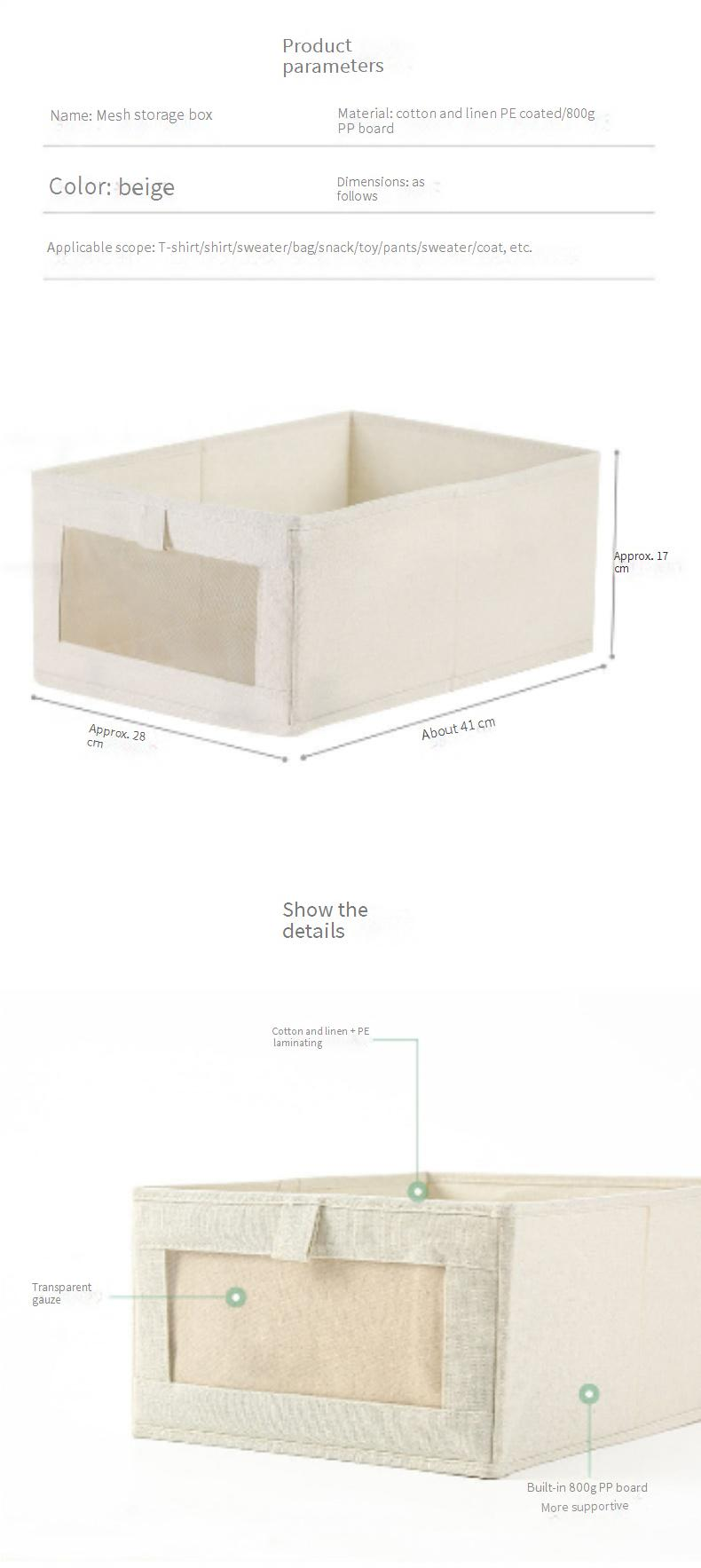 Foldable Fabric Storage Bin - Large Capacity Closet Organizer For Underwear & Clothes (Breathable, Space-Saving, Multi-Use)_voghion.com