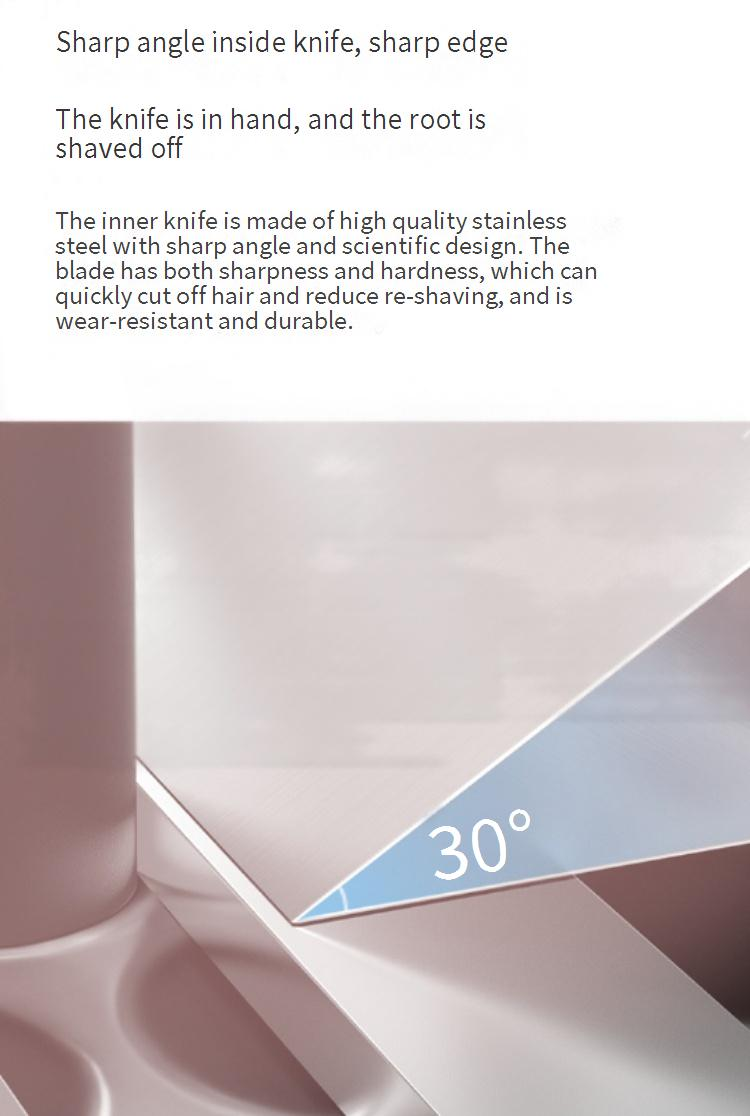 Aparelho elétrico para depilação feminina - Aparador de biquíni e depilador corporal indolor (lâminas hipoalergênicas, sem fio, à prova d'água e recarregáveis)_voghion.com