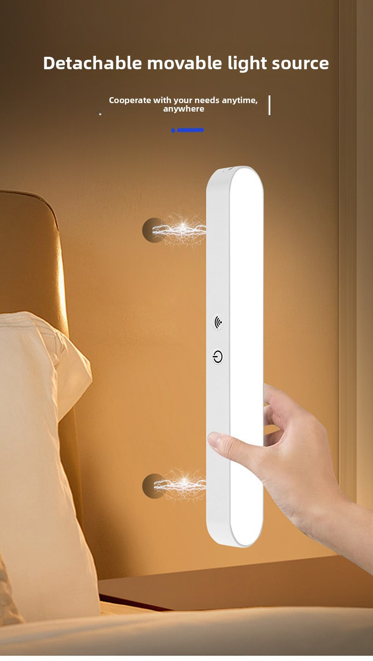 Lampada da scrivania a LED magnetica - Lampada da studio ricaricabile da 32 cm/42 cm, per proteggere gli occhi, con controllo touch, 3 modalità colore e timer, dimmerabile per dormitorio e comodino_voghion.com