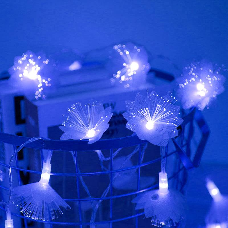 Cordão de Luzes LED em Forma de Estrela – Luzes Decorativas de 5 Pontas (3-10 m, 20 LEDs, Mudança de Cor, Fio de Cobre com Revestimento em PVC IP43, Interruptor de Alavanca)_voghion.com