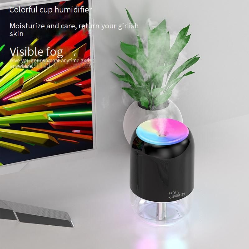 Umidificatore USB ultra silenzioso con diffusore di oli essenziali e luce notturna per casa, ufficio, auto - Grande capacità 500 ml, 3 colori (_voghion.com