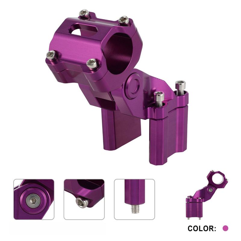 Motorcycle Handlebar Riser 7075 Aluminum Adjustable Upgraded Stand For X/S Models - Black/Purple_voghion.com