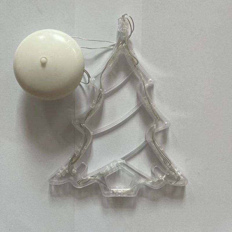 Catena luminosa a LED a forma di stella scintillante con ventose - Decorazione natalizia per interni/esterni certificata CE, bianco caldo, 8 forme_voghion.com