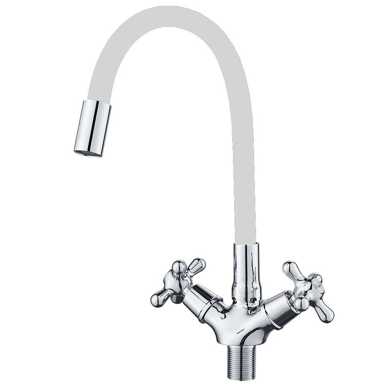 Kitchen Tap With Hot And Cold Swivel Spout For Household Vegetable Washing Basin And Dishwashing Sink_voghion.com