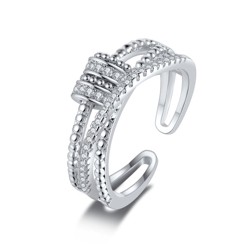 Modischer, trendiger, dynamischer Angst- und Glücksring für Frauen, personalisierter doppellagiger offener Zirkon-Fingerring_voghion.com