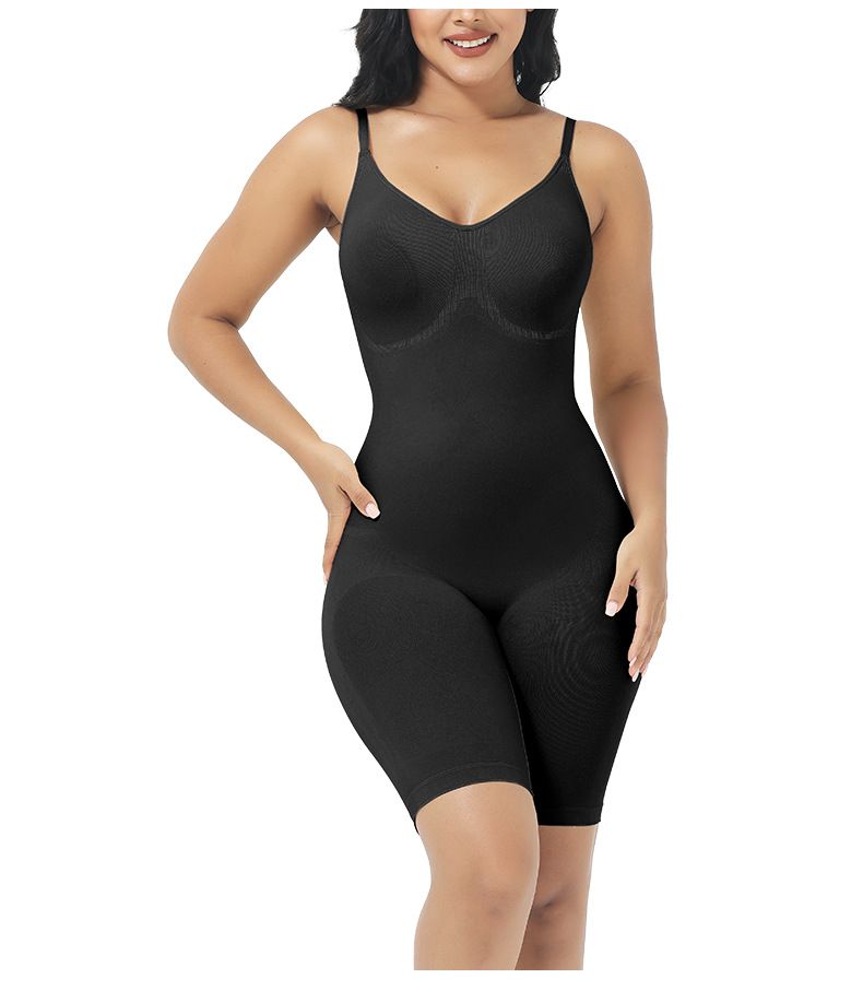 large size sling body shaping seamless jumpsuit body shaping corset tummy control buttocks lifting boxer pants tummy control pants_voghion.com