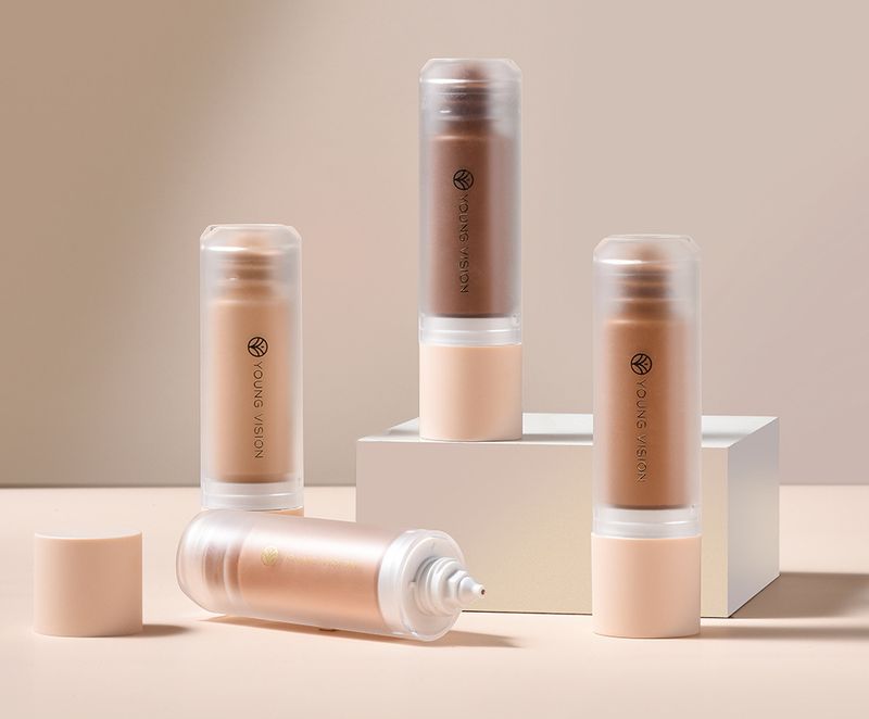 Face Foundation YOUNG VISION Bottom Press Liquid Foundation Removable Matte Not Easy To Remove Makeup Face Base Liquid_voghion.com