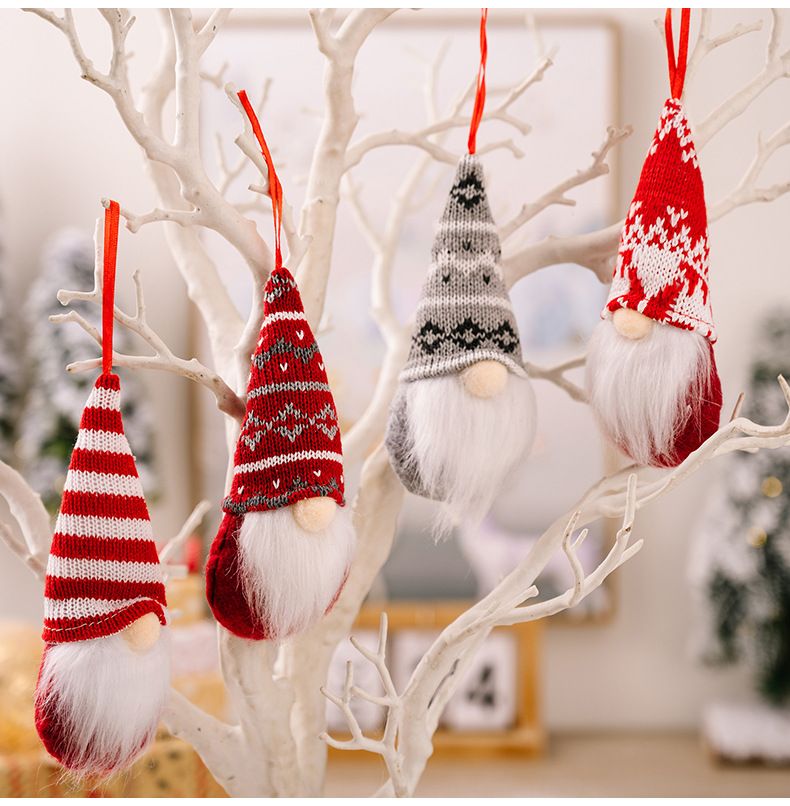 New Christmas decorations Forest old man holiday tree hanging piece faceless doll dwarf old man small pendant_voghion.com
