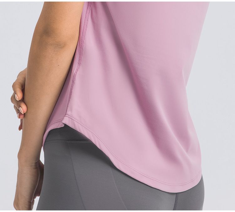 Tricou nou pentru alergare de vară pentru femei, top simplu și largi pentru yoga cu mâneci scurte, îmbrăcăminte sport ușoară și respirabilă pentru alergare și fitness_voghion.com