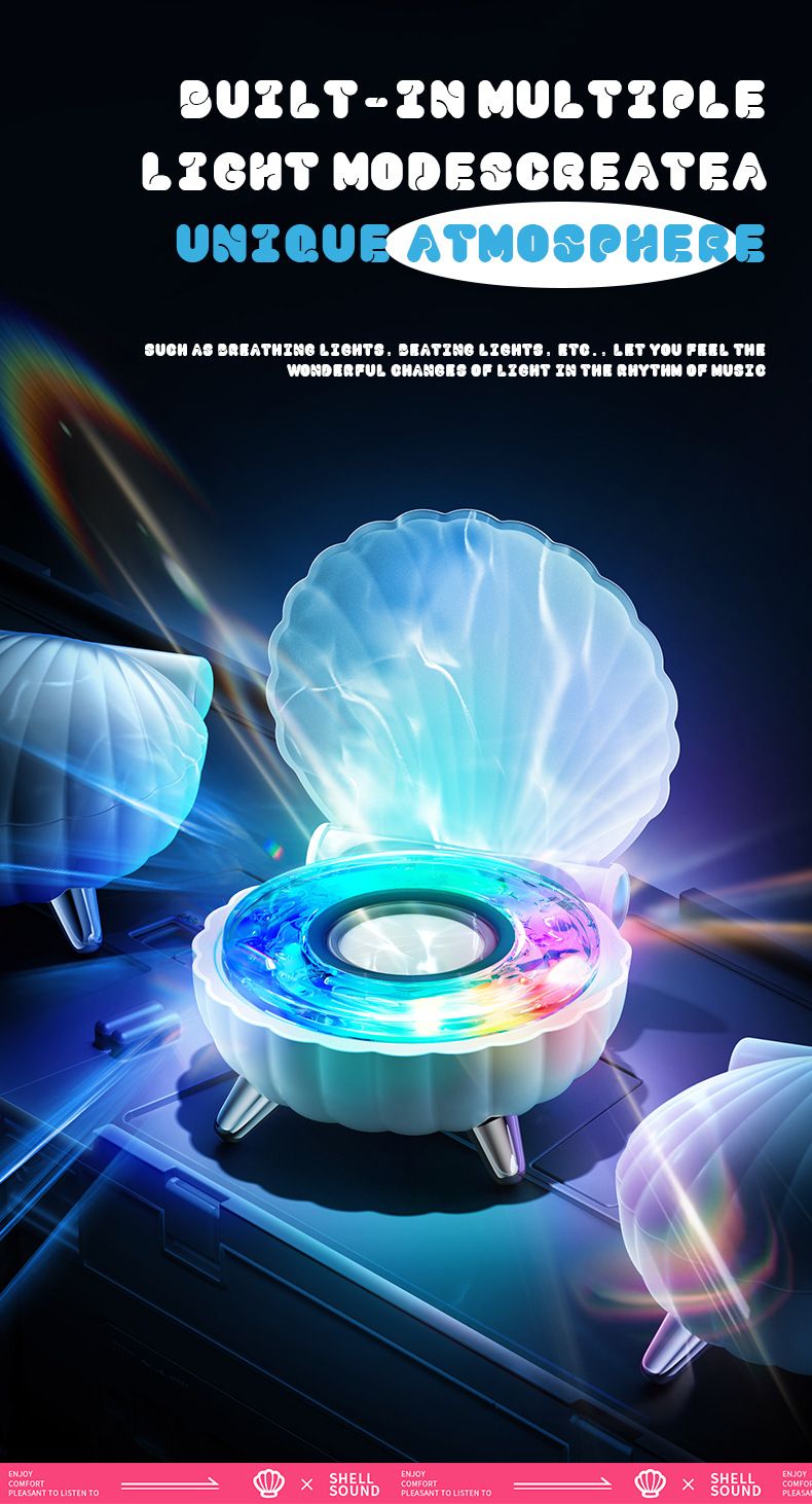 Smart Colorful Marquee New Wireless Bluetooth Speaker Subwoofer Hifi Surround_voghion.com