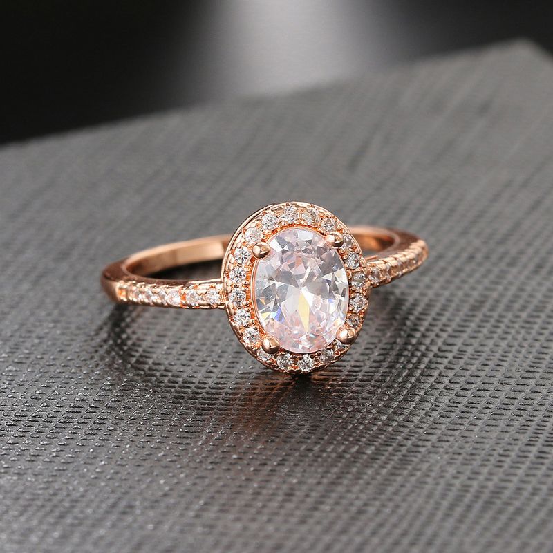 Misty Moon Classic Anello di fidanzamento da donna Micro set AAA Zircone placcato platino Anello con diamanti Gioielli_voghion.com