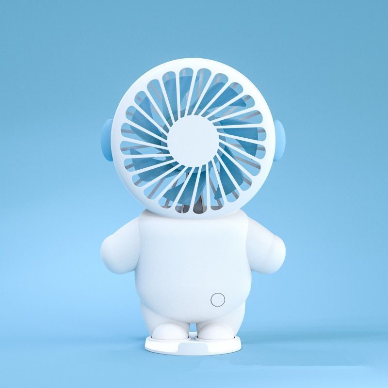 Cartoon Astronaut Mini Fan; Rechargeable USB Fan; Portable Personal Fan For Travel; Handheld Mini Pockets Fan_voghion.com