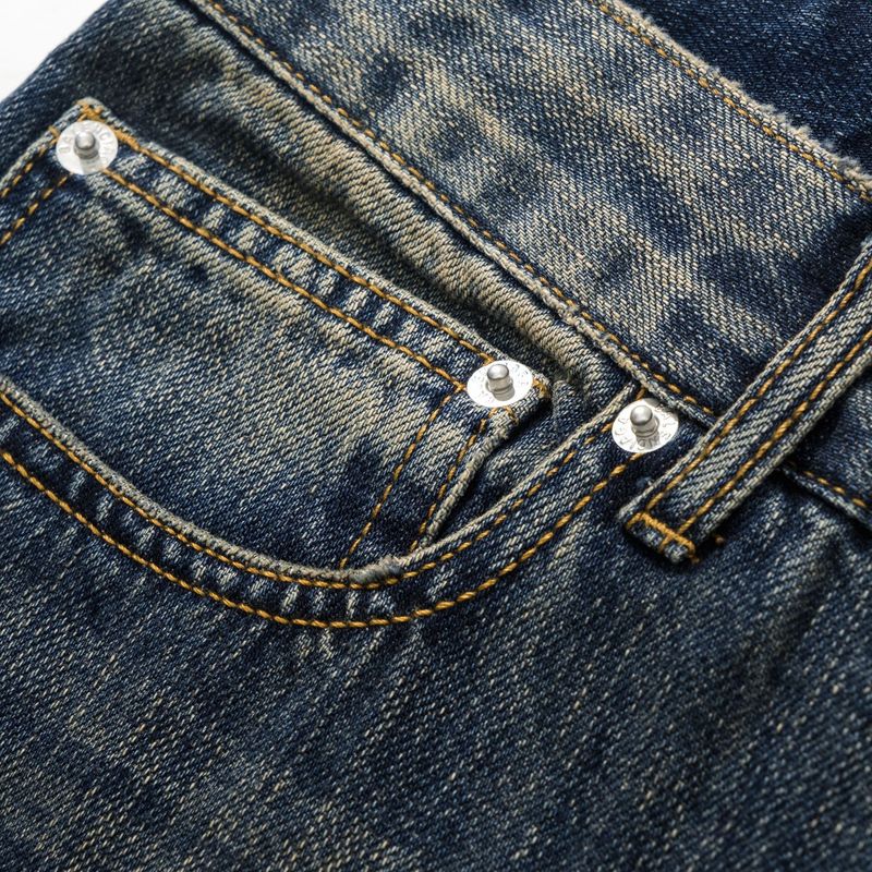 Jeans Denim Pants Men Long Flare Pant Straight Trousers High Waist Casual Regular Pockets Slim Fit Splice Simple Autumn 2024_voghion.com