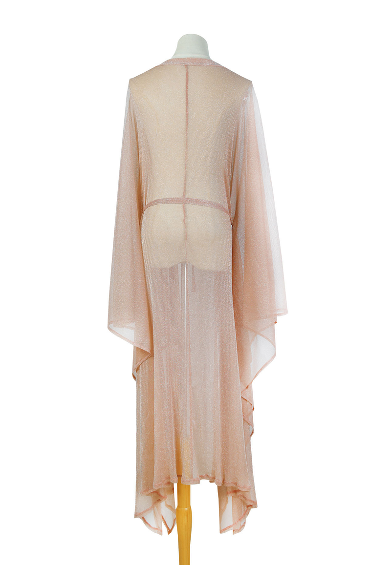 Cárdigan de malla elástica para mujer, top de playa protector solar largo, bikini, hijab para mujer_voghion.com