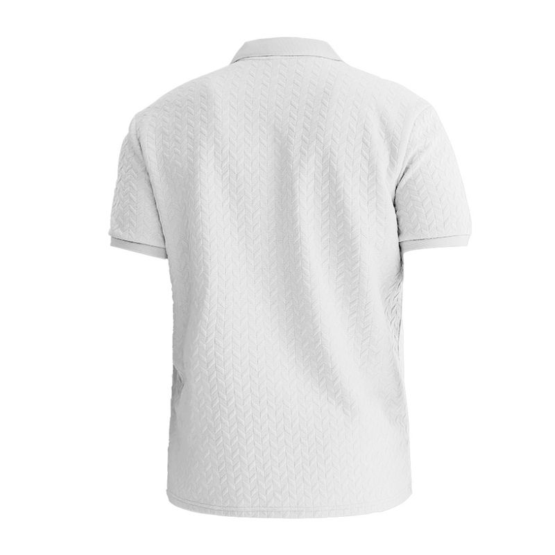 Herren Poloshirt Einfarbig Kurzarm Lässiges Slim Revershemd_voghion.com
