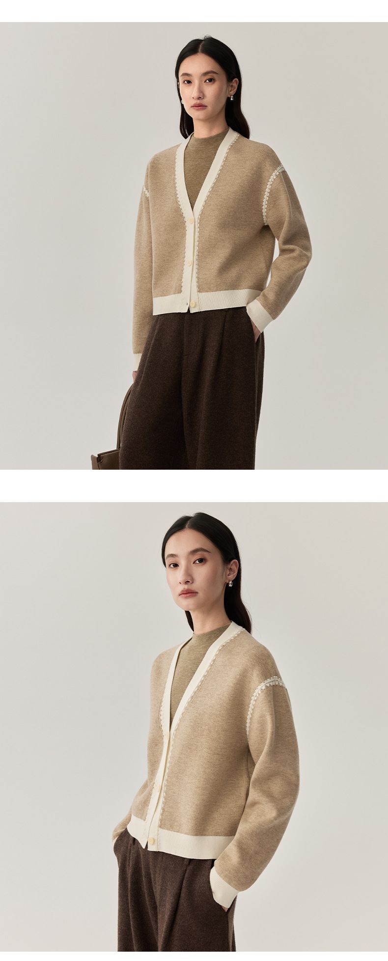 Vielseitiger eleganter Pendler-Cardigan 2025 Neue warme Innenbekleidung Damenmode-Jacke Herbst-Outfit_voghion.com