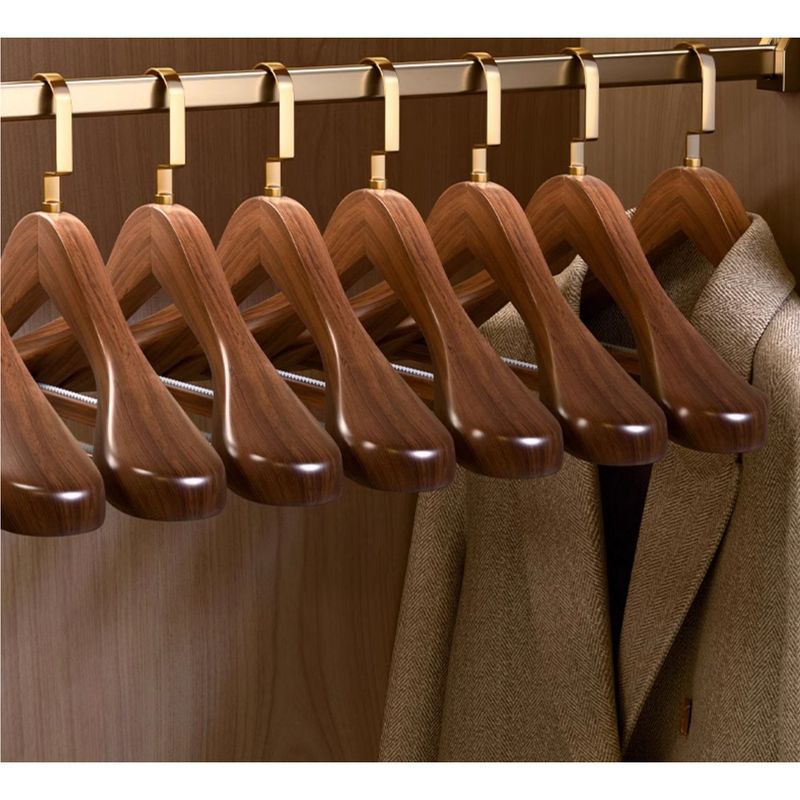 Hochwertige, breite Spur aus Massivholz, keine Schulterspuren, hochwertige Kleiderbügel aus Holz für den Haushalt, exklusiv für Hotels und Bekleidungsgeschäfte_voghion.com