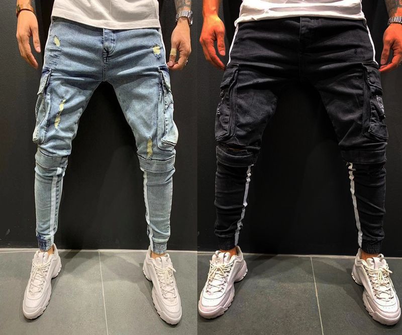 Herrenbekleidung Stretch-Jeans mit schmalem Bein_voghion.com