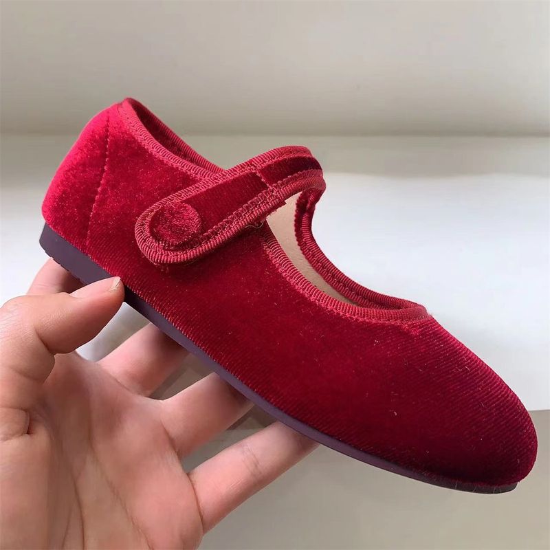 Kinder Schuhe kinder und Mädchen Leder schuhe Herbst samt Baby Prinzessin Schuhe kinder oma schuhe Kleine mädchen einzelnen schuhe_voghion.com