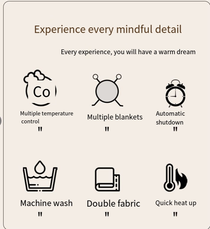 Intelligent temperature control electric blanket warm body heating cover blanket zero magnetic field warm comfort_voghion.com