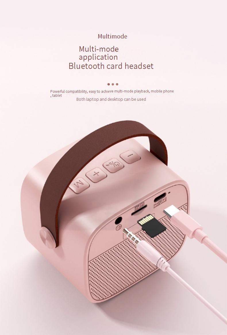 Tragbare Lautsprecher K1 Bluetooth-Lautsprecher Mikrofon Integrierte Musik Outdoor Live Home Kinder Karaoke Mit Mikrofon Tragbarer Kleiner Lautsprecher_voghion.com