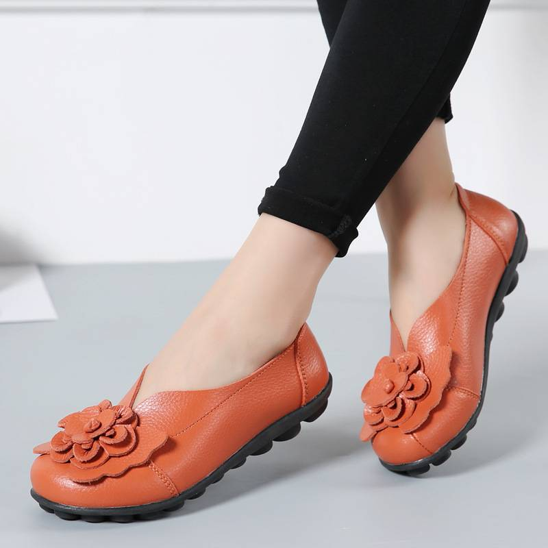 Spring/Summer Flower Comfortable Bean Women's Shoes Flat Women's Singles Shoes_voghion.com