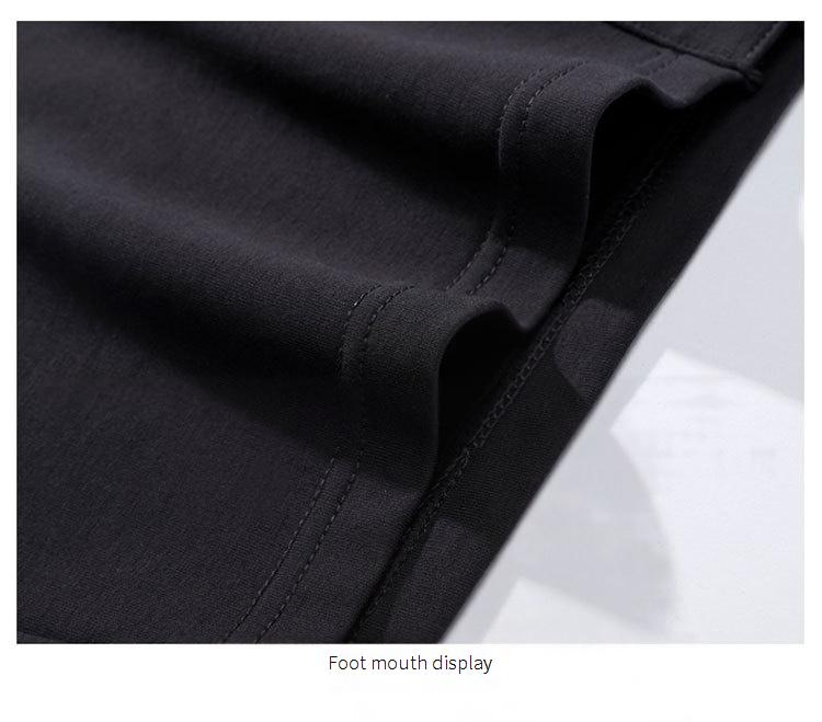 Vêtements pour hommes Shorts de sport décontractés pour hommes Pantalons mi-longs à cinq points Pantalons à sept points Pantalons de survêtement amples en tricot Boutonnés Style mince d'été Été_voghion.com