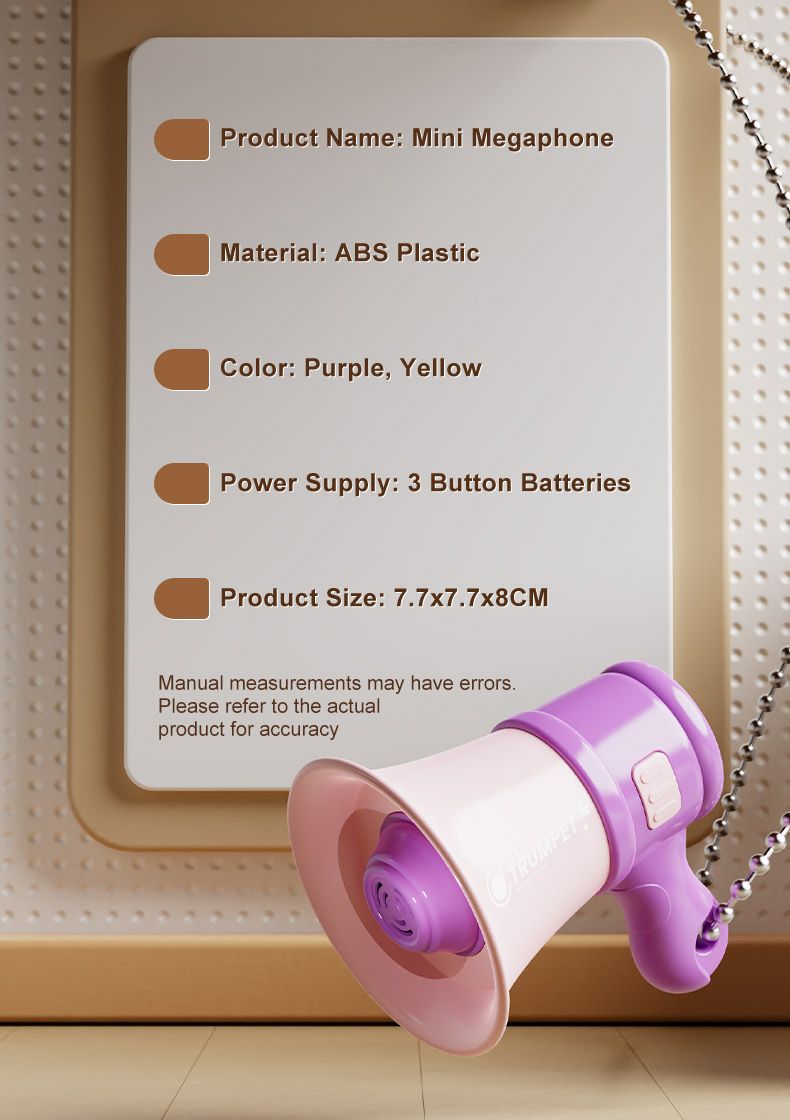 Children's Educational Electronic Loud Speakers Mini Amp Chain Small Speaker Toy Recording Pendant Keychains_voghion.com