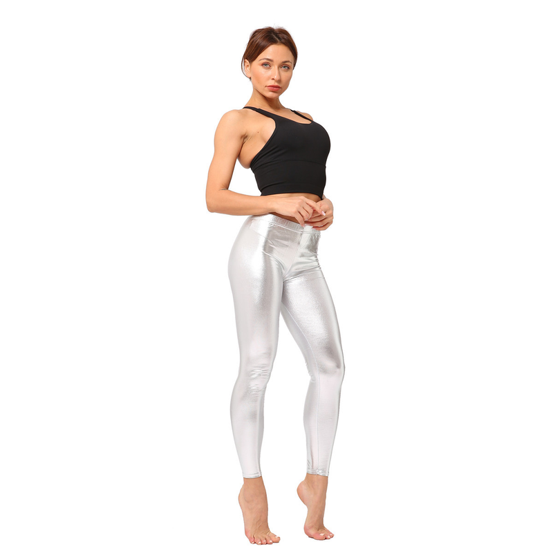 Damenbekleidung Hot Gold Kunstleder Leggings in mehreren Größen Süßigkeiten Nachtclub dünne Lederhosen verblassen nicht leicht neun_voghion.com