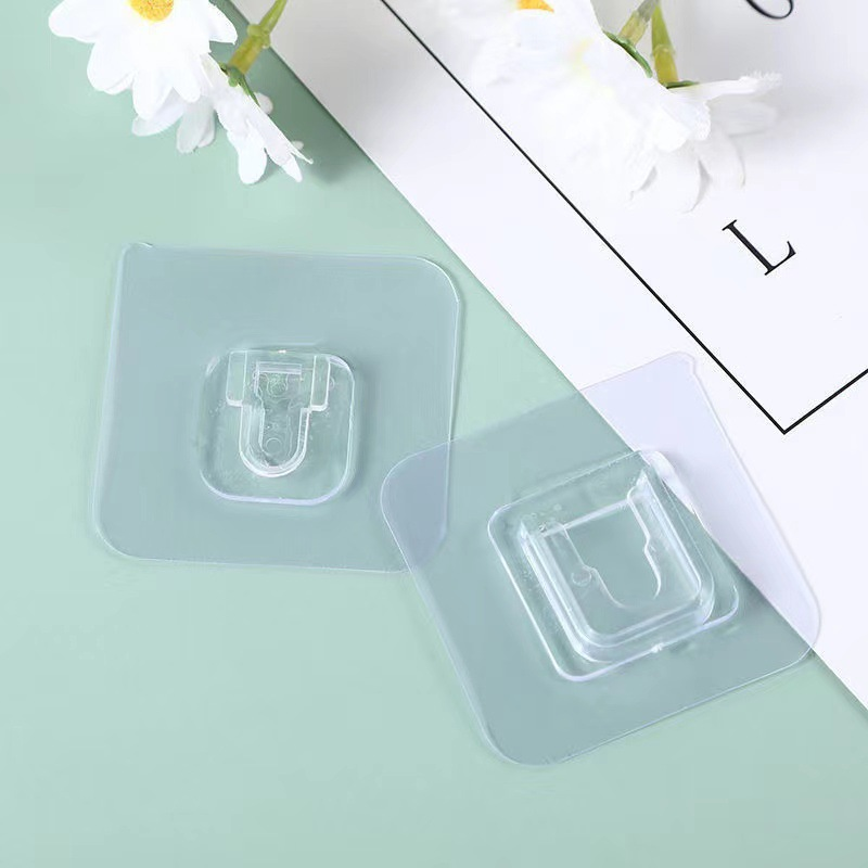 10 Paar doppelseitig klebende Wandhaken, Aufhänger, wasserdicht, transparent, mit Saugnapf, Aufbewahrungshaken für Küche und Badezimmer_voghion.com