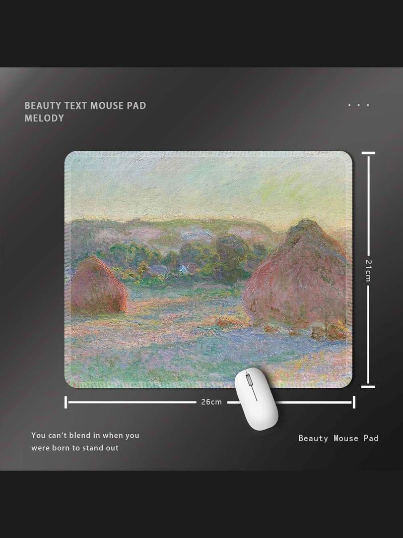 Unschlagbare Qualität Monet Ölgemälde Mauspad Sleeping Lotus Einfacher europäischer und amerikanischer Stil Impressionismus Retro Artsy Office Girl_voghion.com