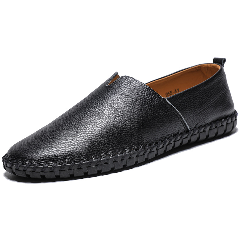 Plus Herren Casual Slip-On First Layer Rindsleder Lazy Lederschuhe Größe 48 49 50_voghion.com