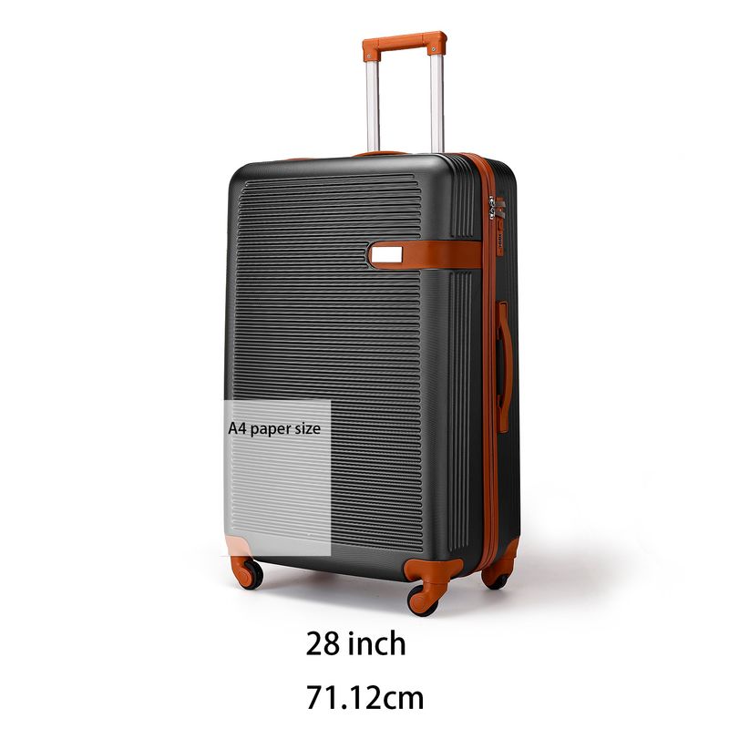 Durable ABS Luggage Set With 360° Spinner Wheels, Explosion-Proof Zipper & Lightweight Design - 6-Piece Travel Suitcase Set For Men & Women_voghion.com