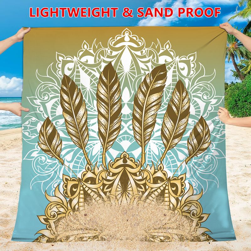 Strandmatte aus Polyester – schnelltrocknend, sand- und windabweisend (180 x 220 cm, wasserdicht, für Camping, Picknick und Reisen)_voghion.com