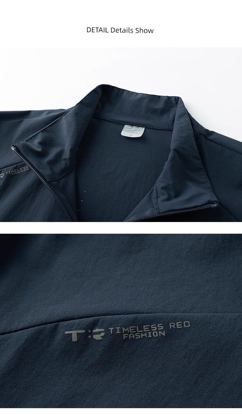 Stehkragen Damen Sommer Mittleren Alters Sportswear Stretch Sonnenschutz Kleidung_voghion.com