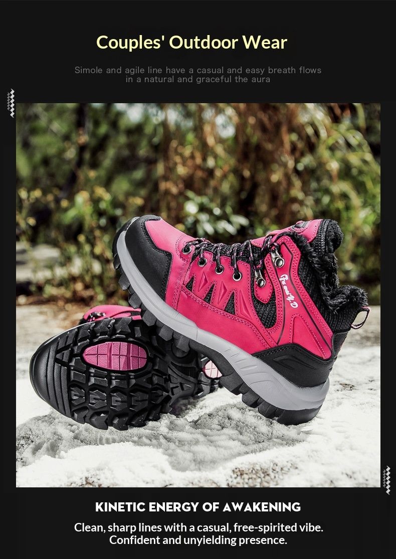 Voyage Winter High-Top-Baumwollstiefel in großen Größen für Damen und Herren, fleecegefütterte Outdoor-Sportschuhe, kältebeständige und warme Kurzstiefel,_voghion.com