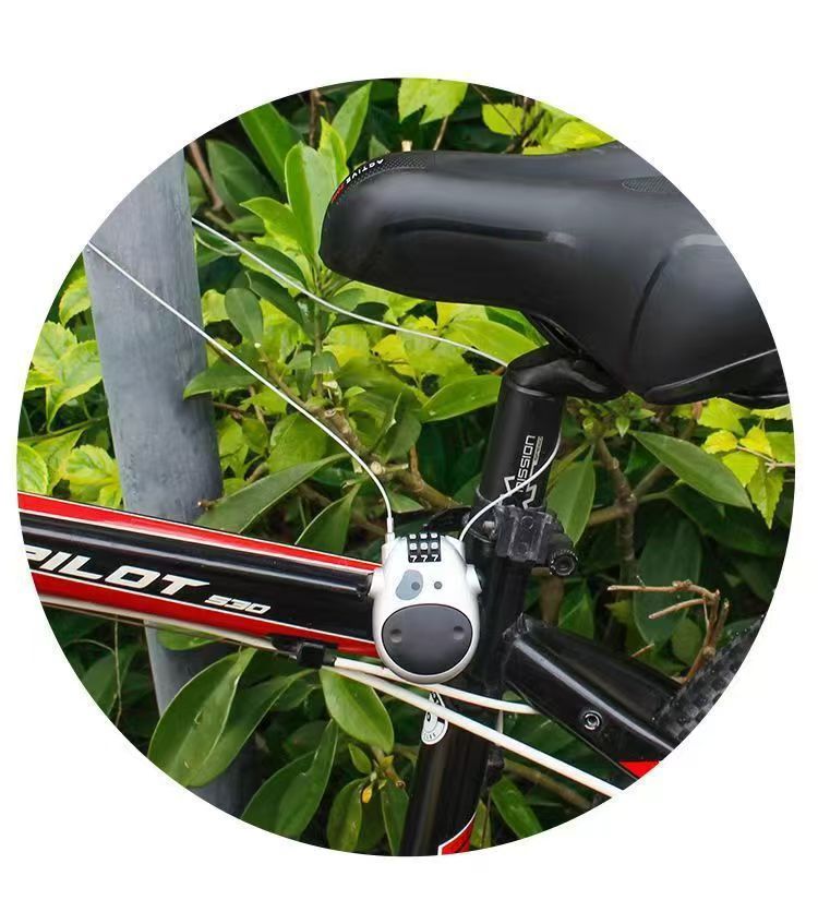 Three-position Retractable Rope Cow Code Skateboard Luggage Steel Wire Helmet Lock ABS Environmental Protection CH_voghion.com