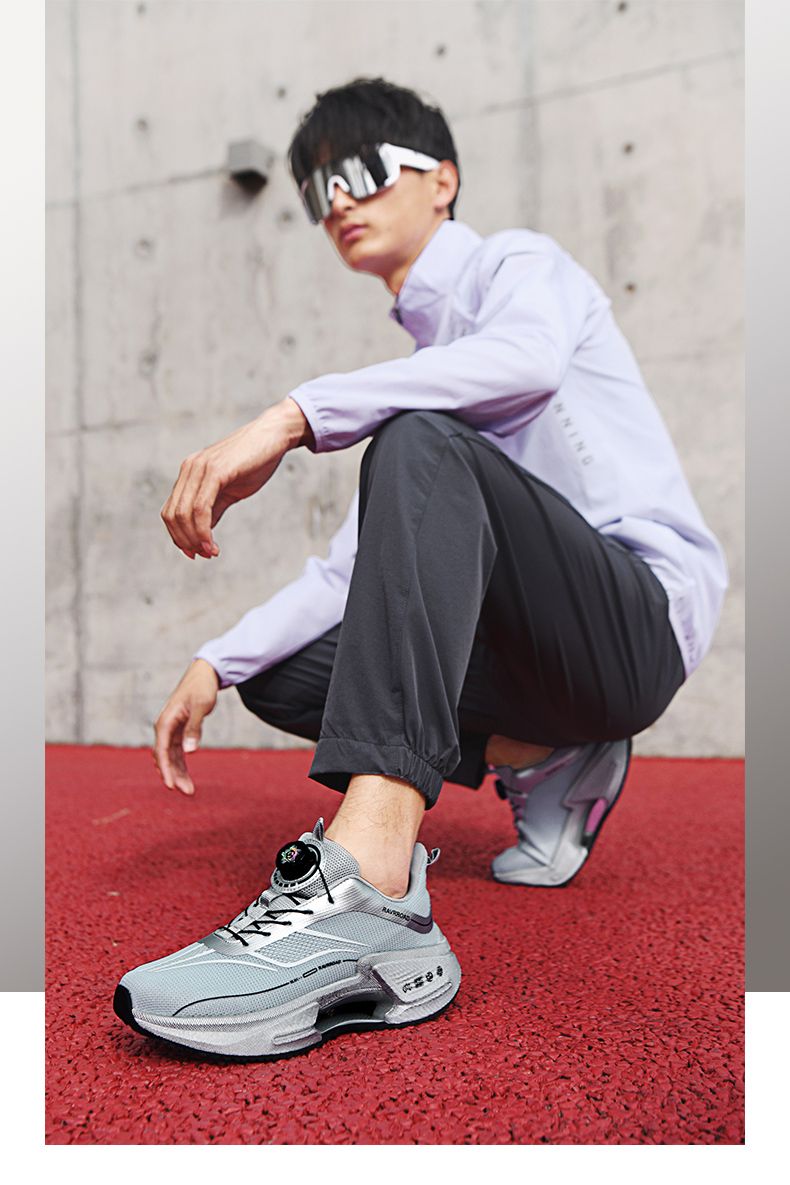 Family Carbon Plate Running Shoes For Boys Big Boys Student Rotating Button Technology TPU+ Popcorn High Pop Sneakers For Girls_voghion.com