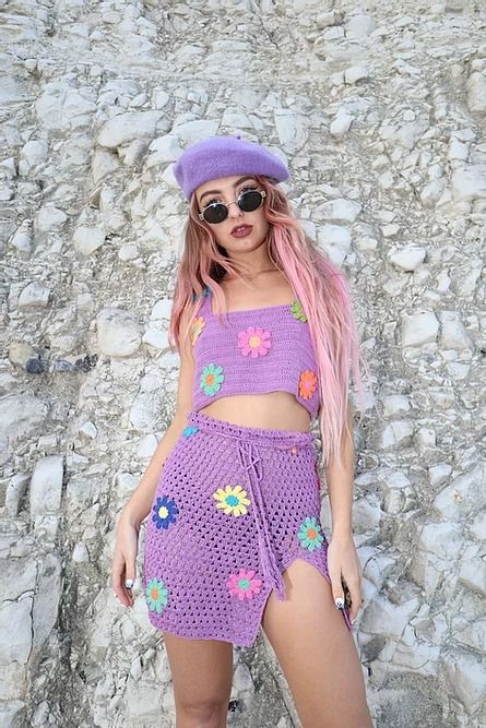 Set casual in lana all'uncinetto da donna_voghion.com