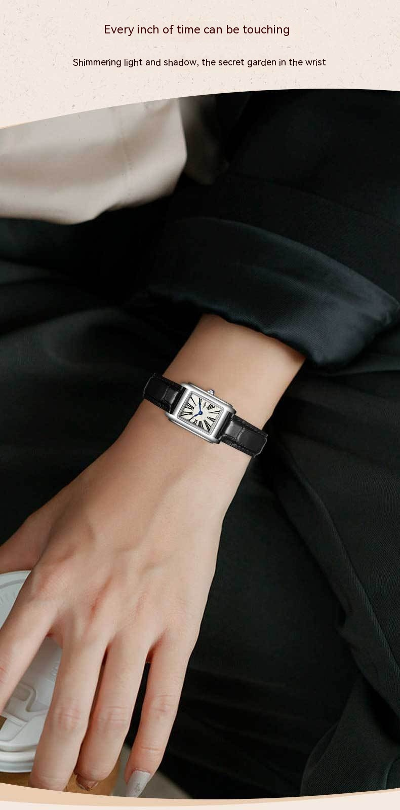 Nuovi orologi per ragazze, di nicchia, di fascia alta, semplici, lussuosi, impermeabili, cinturino in vera pelle, orologio quadrato, piccolo_voghion.com