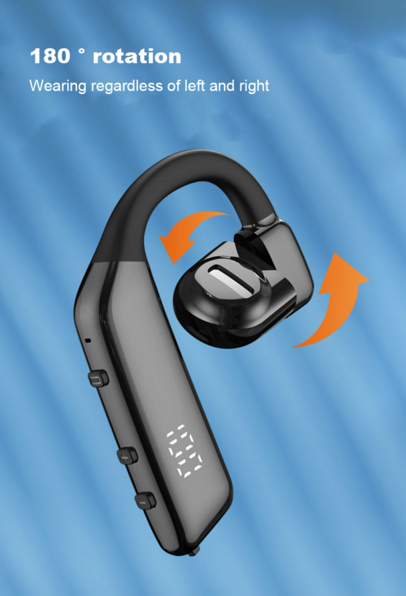 1 Set Wireless Earphone Noise Reduction HIFI Stereo Sound Hanging Type Bluetooth-compatible 5.3 Sports Headphone Mobile Phones Supply_voghion.com