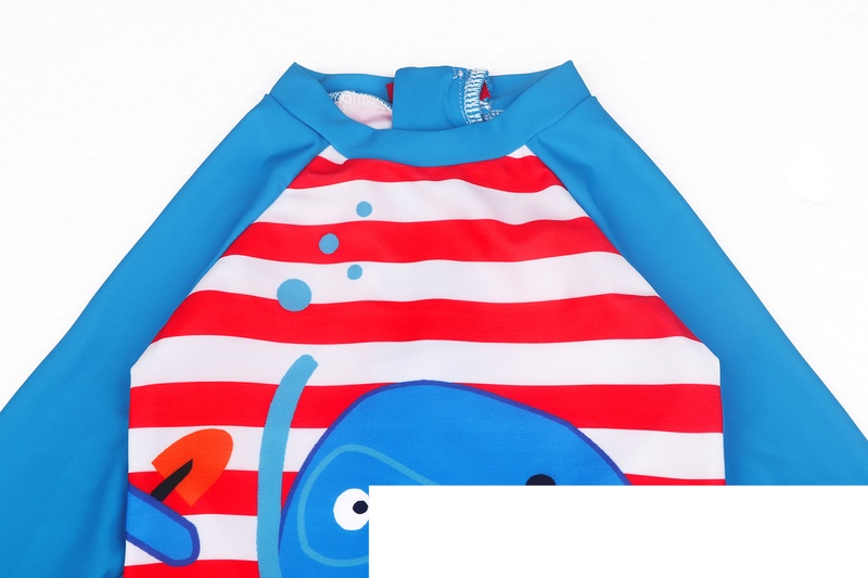 Mother&Kids Children Boys cartoon Squid Octopus swimsuit Baby Baby Boys swimming one-piece swimsuit_voghion.com