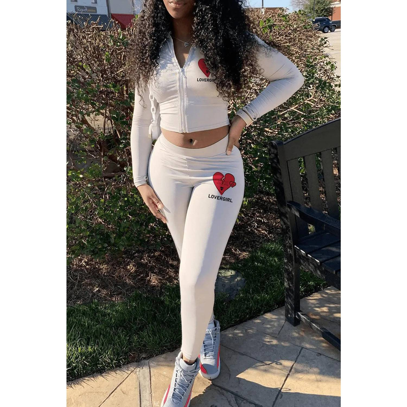 Heart Damen Zweiteilige Sets Sweatsuits Rosa Winter Trainingsanzug Für Damen Outfits Langarm Oberteil Hosen Anzüge Schwarz Passende Sets_voghion.com