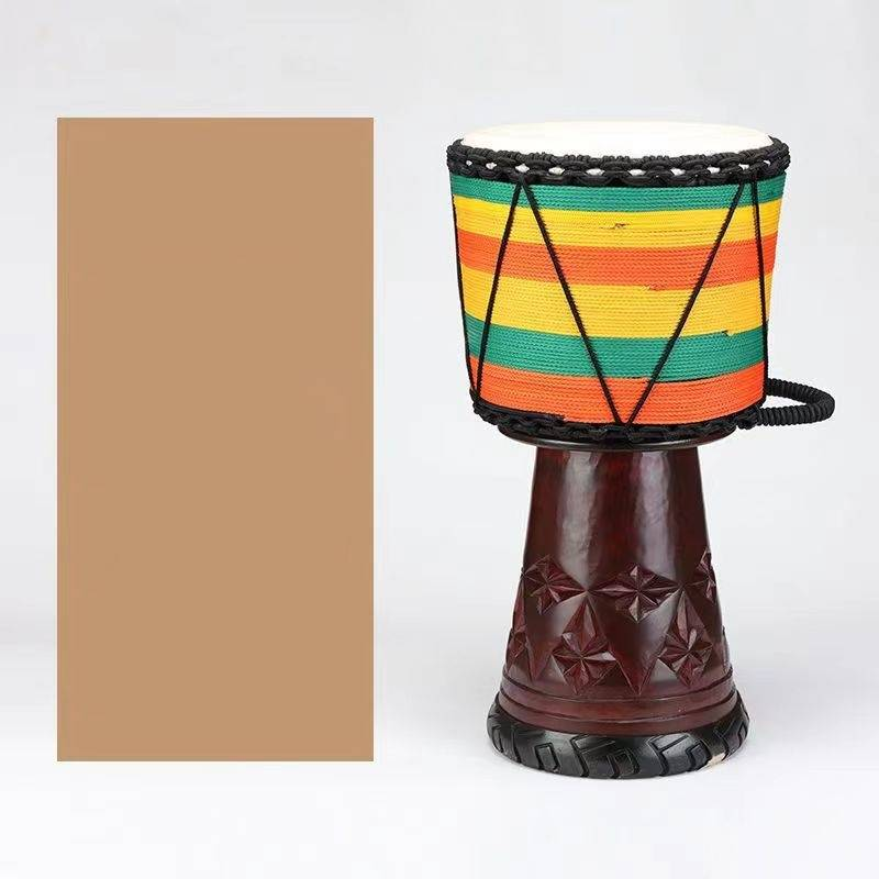 Tobă veche din piele de capră, calitate Drum Master, din mahon, lemn întreg, scobită_voghion.com