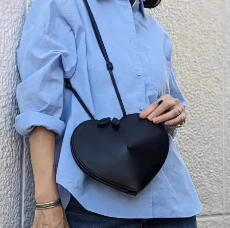 Borsa a tracolla in vera pelle a forma di cuore di pesca, borsa a tracolla da donna, borse sottili di lusso firmate_voghion.com