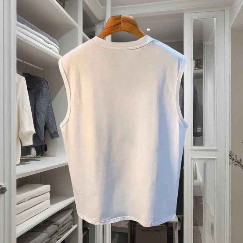 Erkek Giyim Basketbol Spor Tişört Yaz Erkek Kolsuz Yelek Çift Bol Moda Yelek Sweatshirt Alt Üst_voghion.com