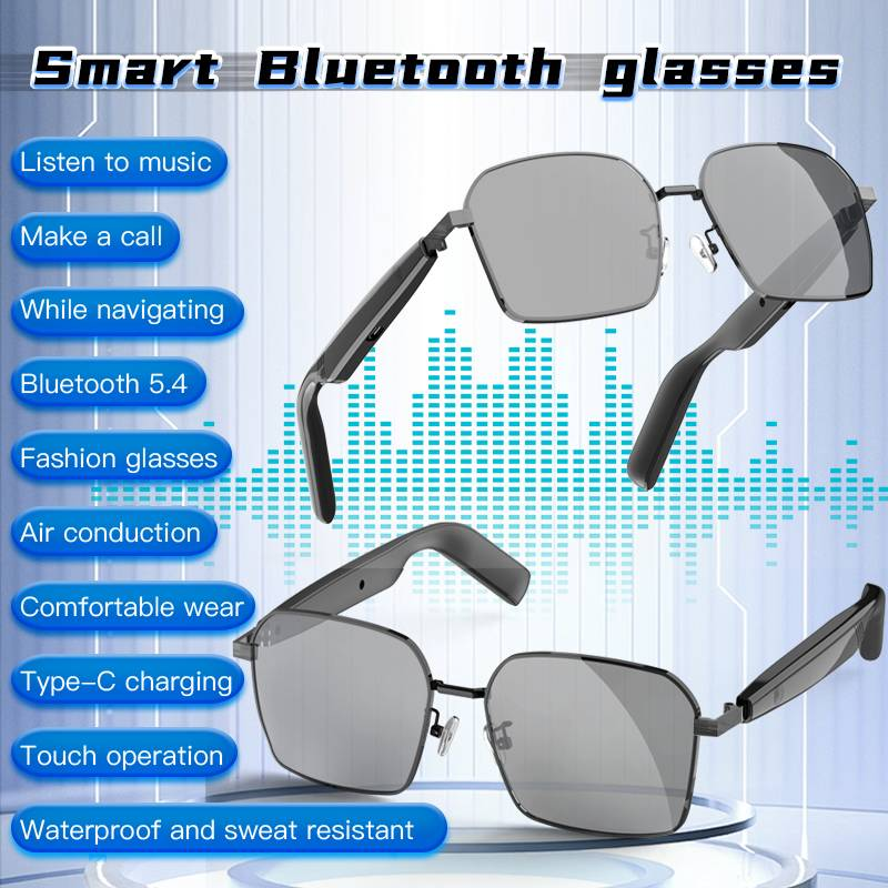 Smart Bluetooth Glasses,Built-in Mic & Speakers,Smart Wireless Headphone Sunglasses For Men Women,Athletic/Outdoor UV_voghion.com