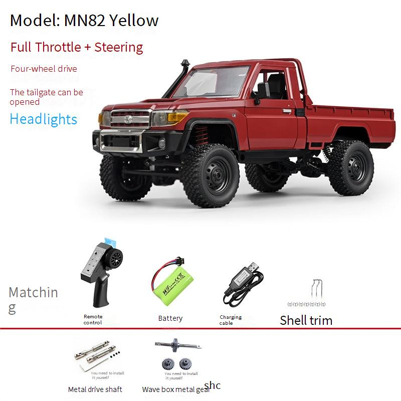 Dětské hračky Pohon všech čtyř kol Terénní vozidlo na dálkové ovládání 1:12 Toyota Land Cruiser Pickup LC79 Lezecký model pro chlapce_voghion.com